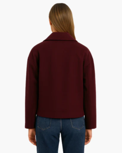 Women's short double-breasted cotton jacket — chic & modern