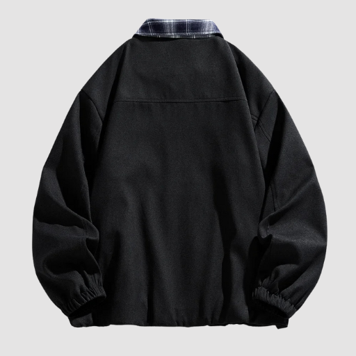 Men’s Mid-Season Zip-Up Jacket with Shirt-Style Collar