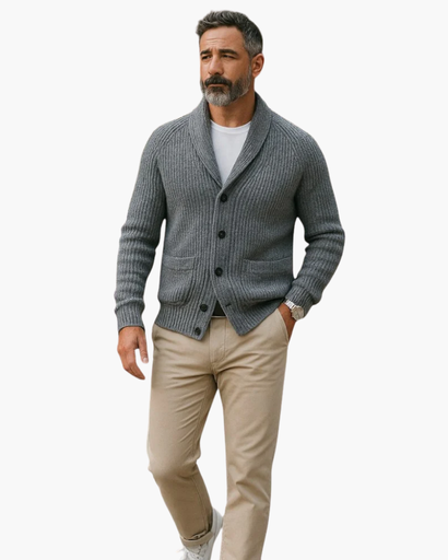Mens cashmere comfort blend cardigan