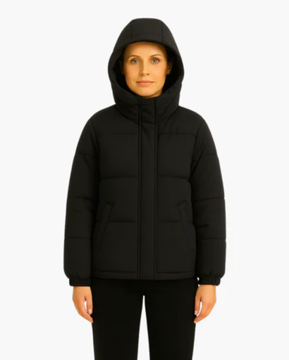Women's quilted down jacket with Hood - light, warm and comfortable