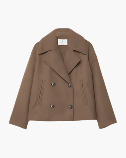 Women's short double-breasted cotton jacket — chic & modern