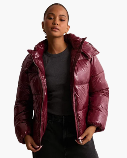 Women's shiny padded jacket — warm, comfortable and elegantly modern