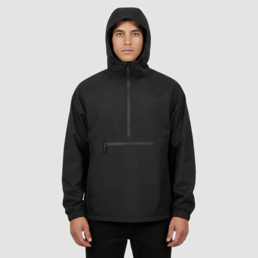 Men’s Half-Zip Hooded Anorak Jacket