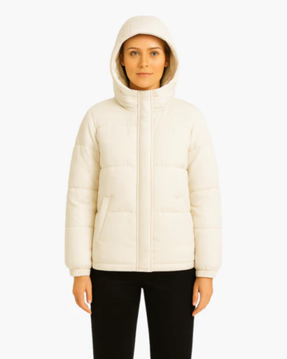 Women's quilted down jacket with Hood - light, warm and comfortable