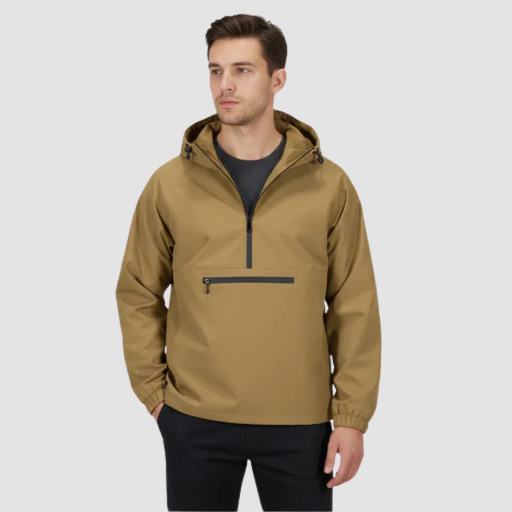 Men’s Half-Zip Hooded Anorak Jacket